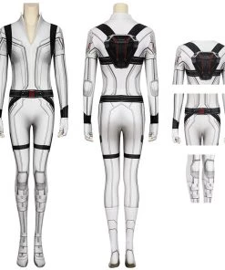 Natasha Romanoff White Jumpsuit 2020 Movie Black Widow Cosplay Costume