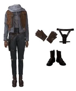 Rogue One A Star Wars Story Jyn Erso Cosplay Costume Top Level Suit