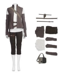 Star Wars 8 The Last Jedi Rey Cosplay Costume - New Edition