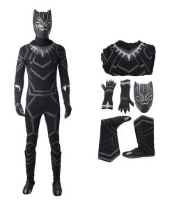 The Avengers Captain America Black Panther Costume T'Challa Cosplay Costume