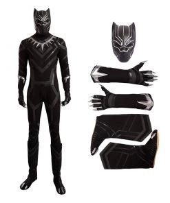The Avengers Captain America Civil War Black Panther Cosplay Costume Deluxe Outfit