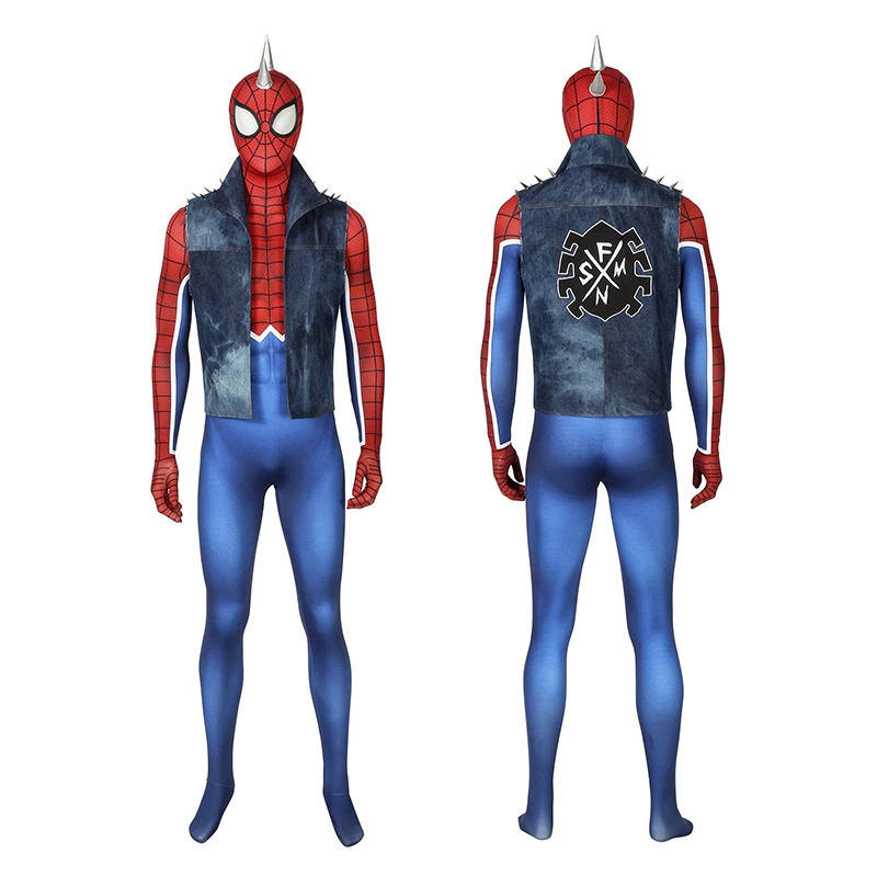 Spider-Punk Costumes Spider-Man PS4 Spider-Punk Cosplay Costumes 3 Spider-Punk Costumes Spider-Man PS4 Spider-Punk Cosplay Costumes