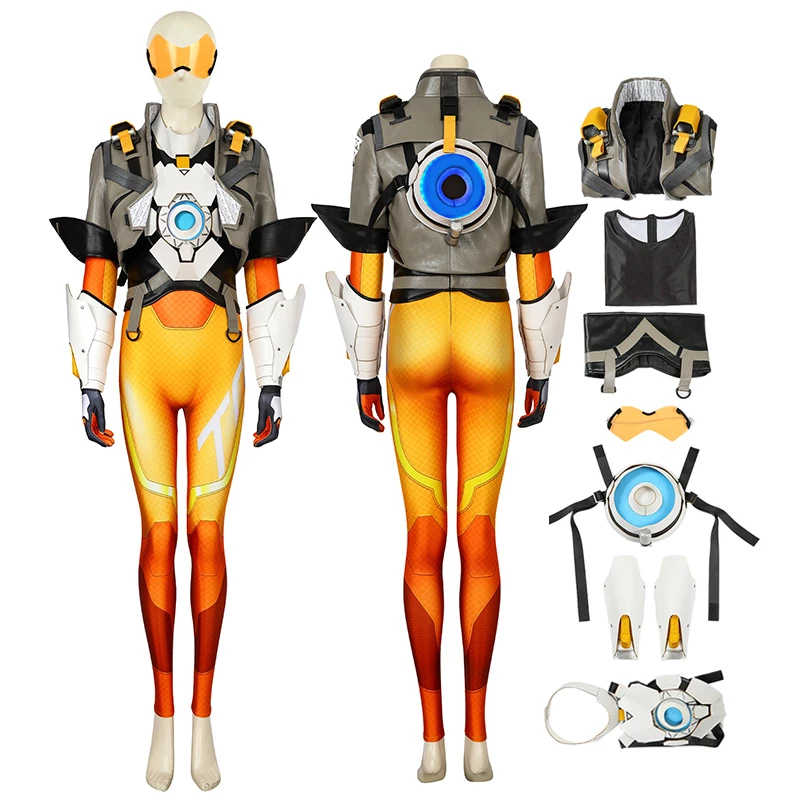 Tracer Costumes Overwatch 2 Lena Oxton Cosplay Costume 3 Tracer Costumes Overwatch 2 Lena Oxton Cosplay Costume
