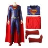Blue Clark Kent Cosplay Costume Leather Halloween Suit Top Level