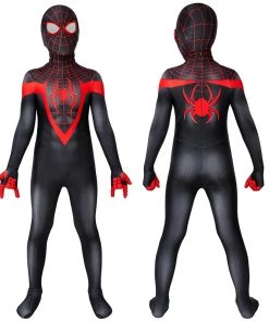 Kids Ultimate Spider Man Cosplay Costume Spiderman PS5 Miles Morales Jumpsuit