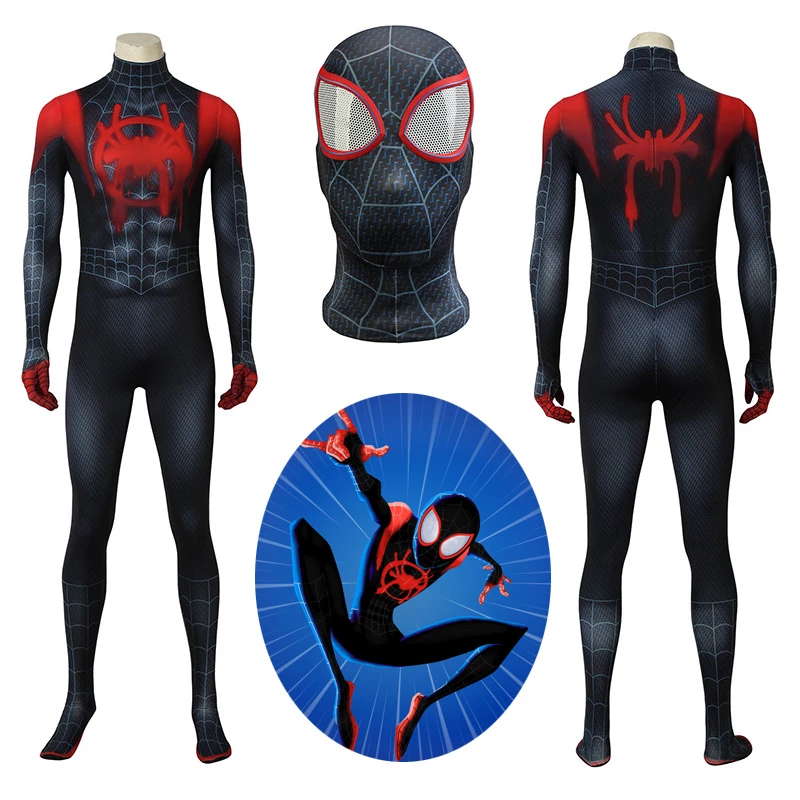 Spider Man Costume Miles Morales Spiderman Cosplay Costume 3 Spider Man Costume Miles Morales Spiderman Cosplay Costume