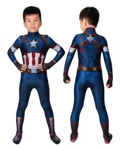 Kids Captain America Costume Avengers: Age Of Ultron Steven Rogers Cosplay Costume