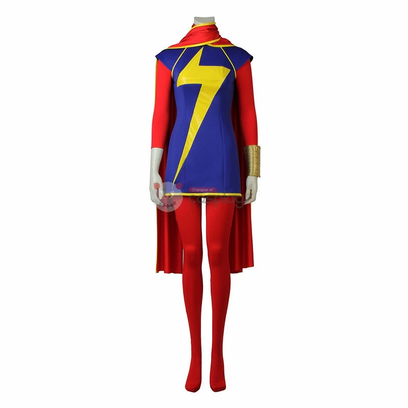 Captain Marvel Kamala Khan Cosplay Costumes 4 Captain Marvel Kamala Khan Cosplay Costumes - Image 2