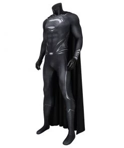 Black Clark Kent Cosplay Costume Super Hero Halloween Jumpsuit