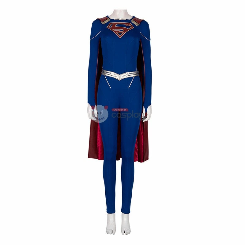 Super Woman Kara Danvers Blue Halloween Cosplay Costume 4 Super Woman Kara Danvers Blue Halloween Cosplay Costume - Image 2