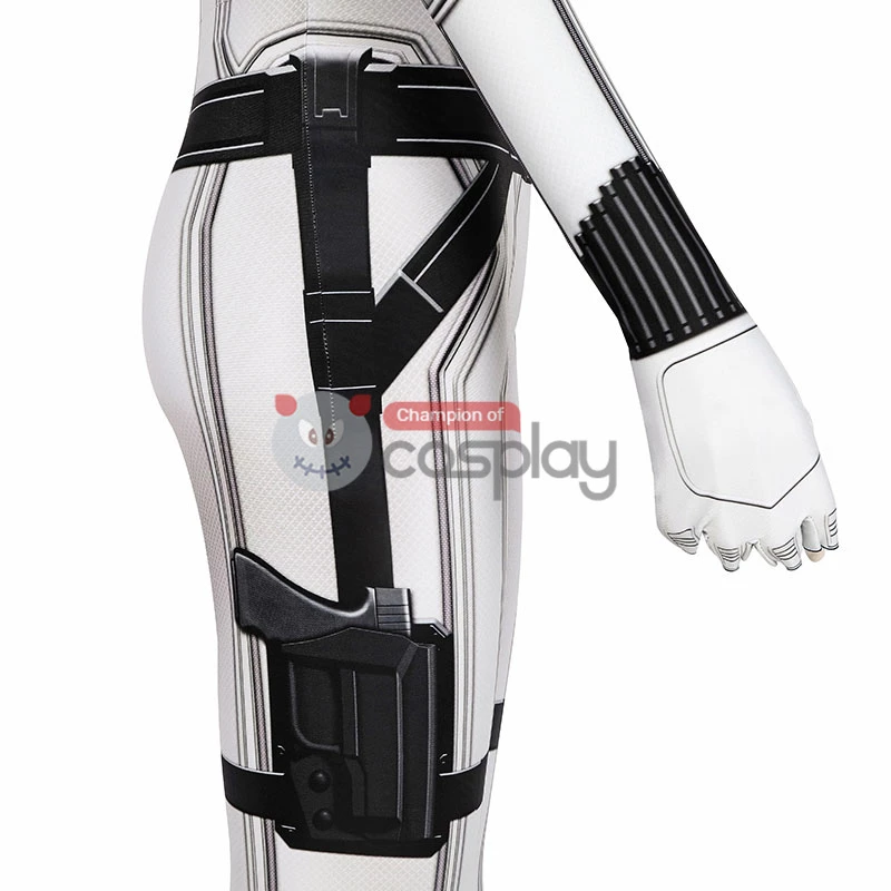 Natasha Romanoff White Jumpsuit 2020 Movie Black Widow Cosplay Costume 13 Natasha Romanoff White Jumpsuit 2020 Movie Black Widow Cosplay Costume - Image 11