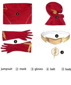 Barry Allen Cosplay Suit Superhero Costumes Golden Boots -Ultimate Cosplay Store 11 800x800 162