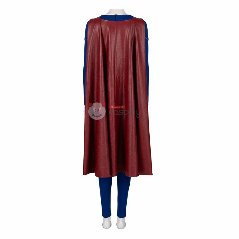 Super Woman Kara Danvers Blue Halloween Cosplay Costume 6 Super Woman Kara Danvers Blue Halloween Cosplay Costume - Image 4