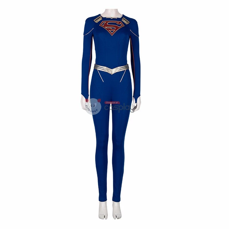 Super Woman Kara Danvers Blue Halloween Cosplay Costume 7 Super Woman Kara Danvers Blue Halloween Cosplay Costume - Image 5