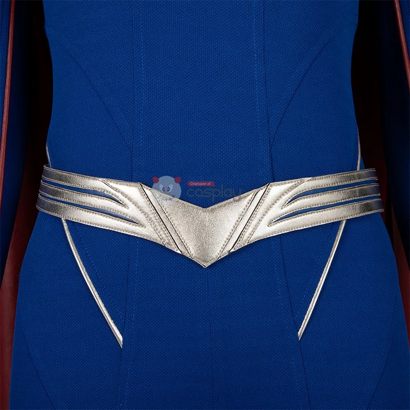 Super Woman Kara Danvers Blue Halloween Cosplay Costume 8 Super Woman Kara Danvers Blue Halloween Cosplay Costume - Image 6