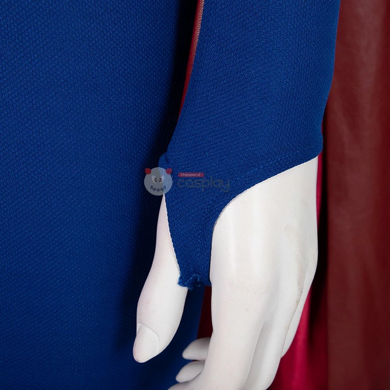Super Woman Kara Danvers Blue Halloween Cosplay Costume 9 Super Woman Kara Danvers Blue Halloween Cosplay Costume - Image 7