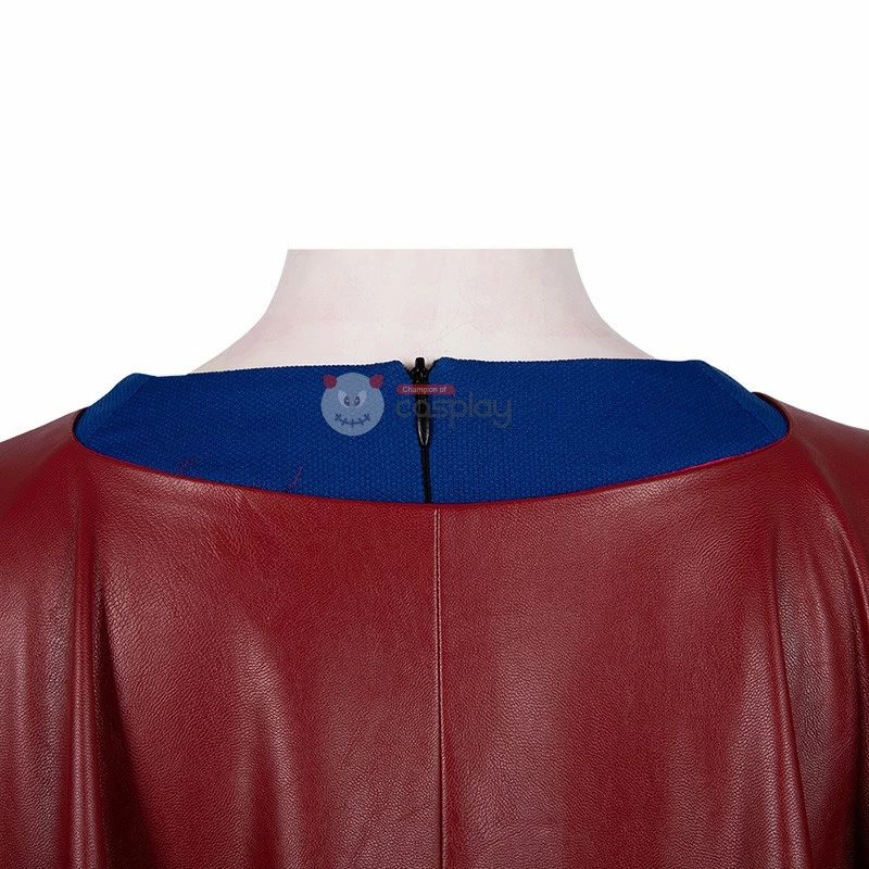 Super Woman Kara Danvers Blue Halloween Cosplay Costume 10 Super Woman Kara Danvers Blue Halloween Cosplay Costume - Image 8