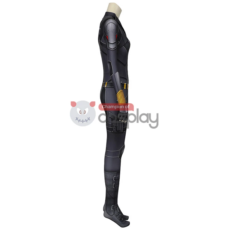 Natasha Romanoff Black Jumpsuit 2020 Movie Black Widow Cosplay Costume 5 Natasha Romanoff Black Jumpsuit 2020 Movie Black Widow Cosplay Costume - Image 3