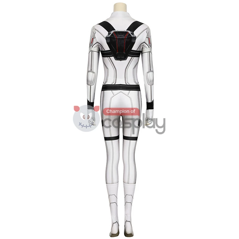 Natasha Romanoff White Jumpsuit 2020 Movie Black Widow Cosplay Costume 5 Natasha Romanoff White Jumpsuit 2020 Movie Black Widow Cosplay Costume - Image 3