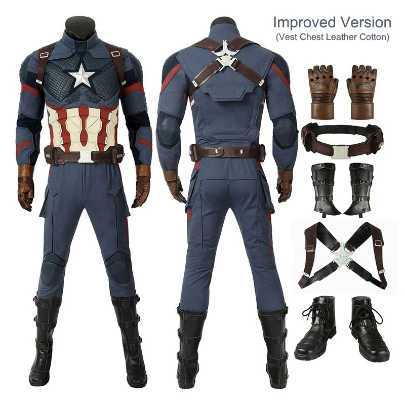 Captain America Costumes Avengers-Endgame Steve Rogers Cosplay Costumes 4 Captain America Costumes Avengers-Endgame Steve Rogers Cosplay Costumes - Image 2