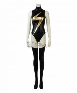 Captain Marvel Costume Carol Danvers Black Thunder Logo Jumpsuit Cosplay Costumes -Ultimate Cosplay Store 3 800x800 233