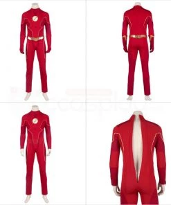 Barry Allen Cosplay Suit Superhero Costumes Golden Boots -Ultimate Cosplay Store 3 800x800 343