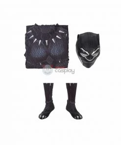 The Avengers Black Panther Costume Black Jumpsuit T'Challa Cosplay Costume -Ultimate Cosplay Store 4 800x800 197
