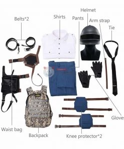 Top Level PUBG White Shirt Cosplay Costume 12 Top Level PUBG White Shirt Cosplay Costume -Ultimate Cosplay Store 4 800x800 334