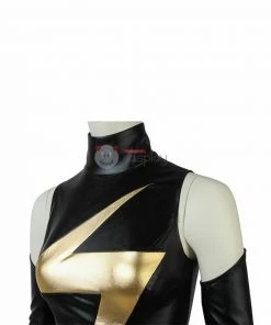 Captain Marvel Costume Carol Danvers Black Thunder Logo Jumpsuit Cosplay Costumes -Ultimate Cosplay Store 5 800x800 220