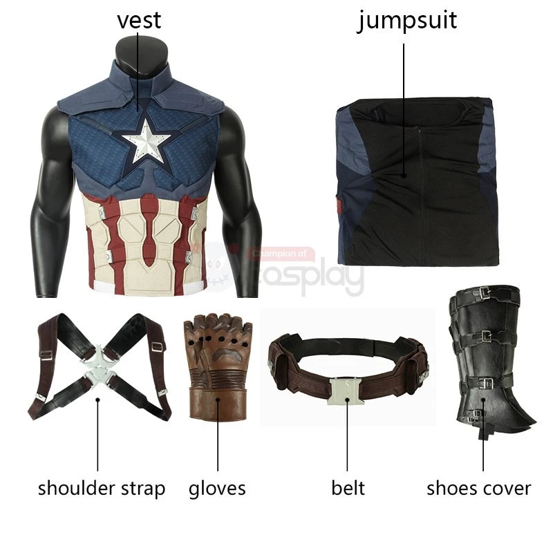 Captain America Costumes Avengers-Endgame Steve Rogers Cosplay Costumes 9 Captain America Costumes Avengers-Endgame Steve Rogers Cosplay Costumes - Image 7