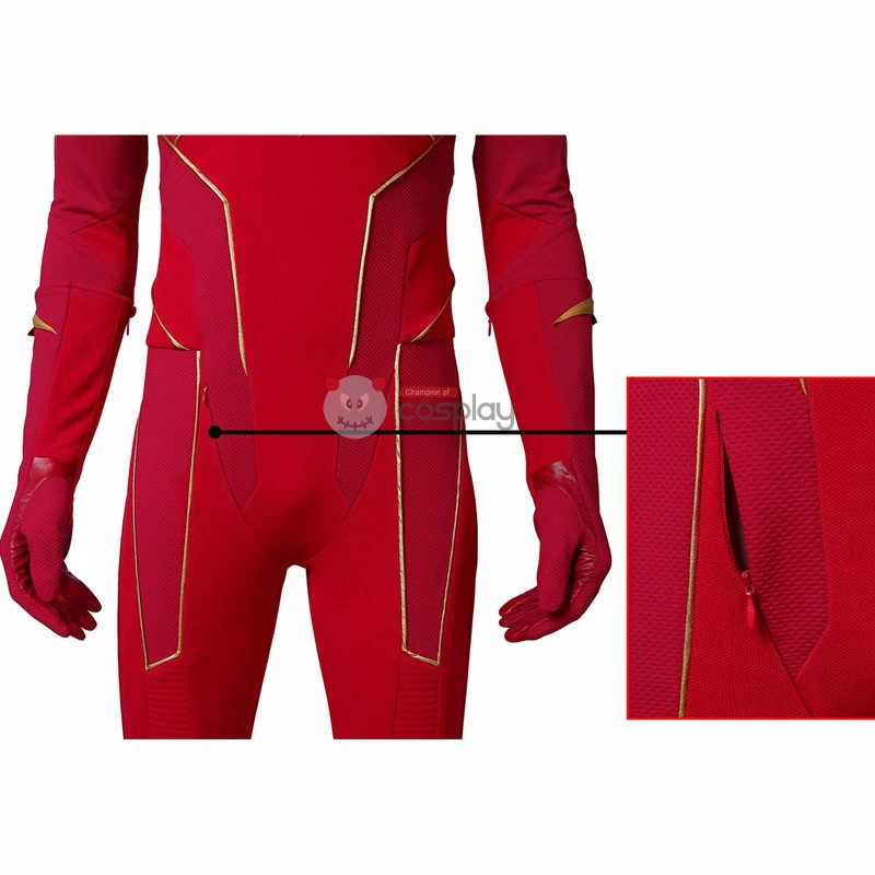 Halloween Barry Allen Cosplay Costume TF S6 Suit 12 Halloween Barry Allen Cosplay Costume TF S6 Suit - Image 10