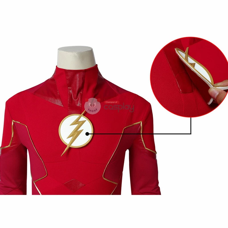 Halloween Barry Allen Cosplay Costume TF S6 Suit 13 Halloween Barry Allen Cosplay Costume TF S6 Suit - Image 11