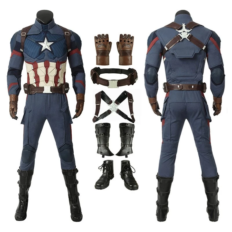 Captain America Costumes Avengers-Endgame Steve Rogers Cosplay Costumes 3 Captain America Costumes Avengers-Endgame Steve Rogers Cosplay Costumes