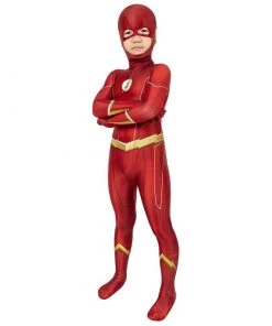 Kids Barry Allen Bodysuit Superhero Red Cosplay Costume -Ultimate Cosplay Store A0010407 800x800 1