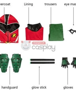 Knights Robin Red Costume Tim Drake Cosplay Suit -Ultimate Cosplay Store en 800x800 8